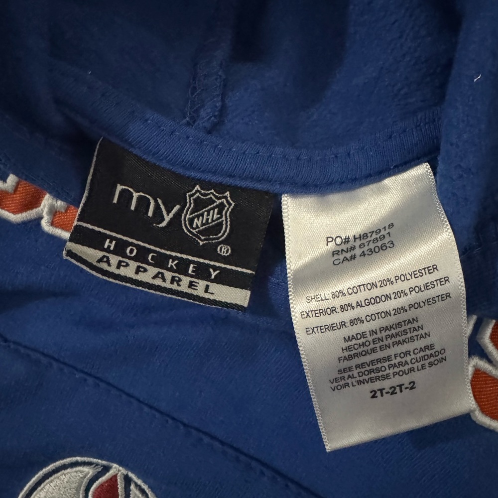 NHL Oilers Kids Blue Hoodie - Picture 3 of 3